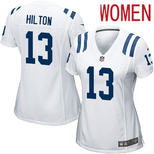 Women Indianapolis Colts 13 T.Y. Hilton Nike White Game NFL Jersey